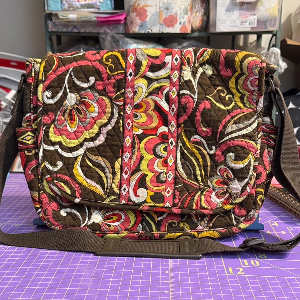 Vera Bradley Messenger Crossbody Bag Puccini Pattern